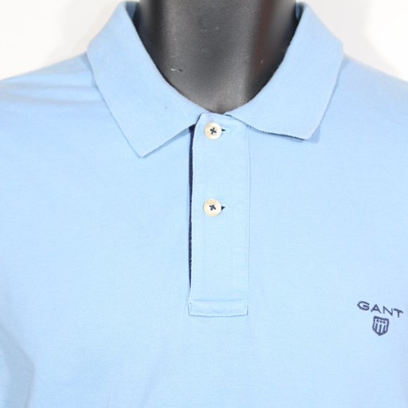 Gant Polo Shirt Large Blue Mens - Picture 3 of 13
